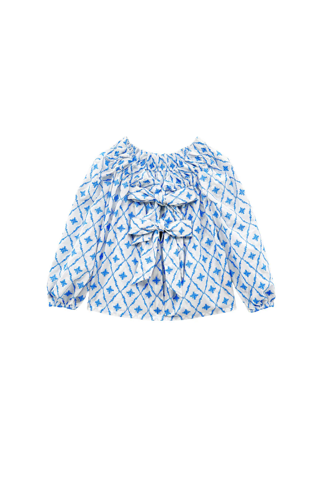 Bettie Ann Blouse - Blue Embroidery - BURU