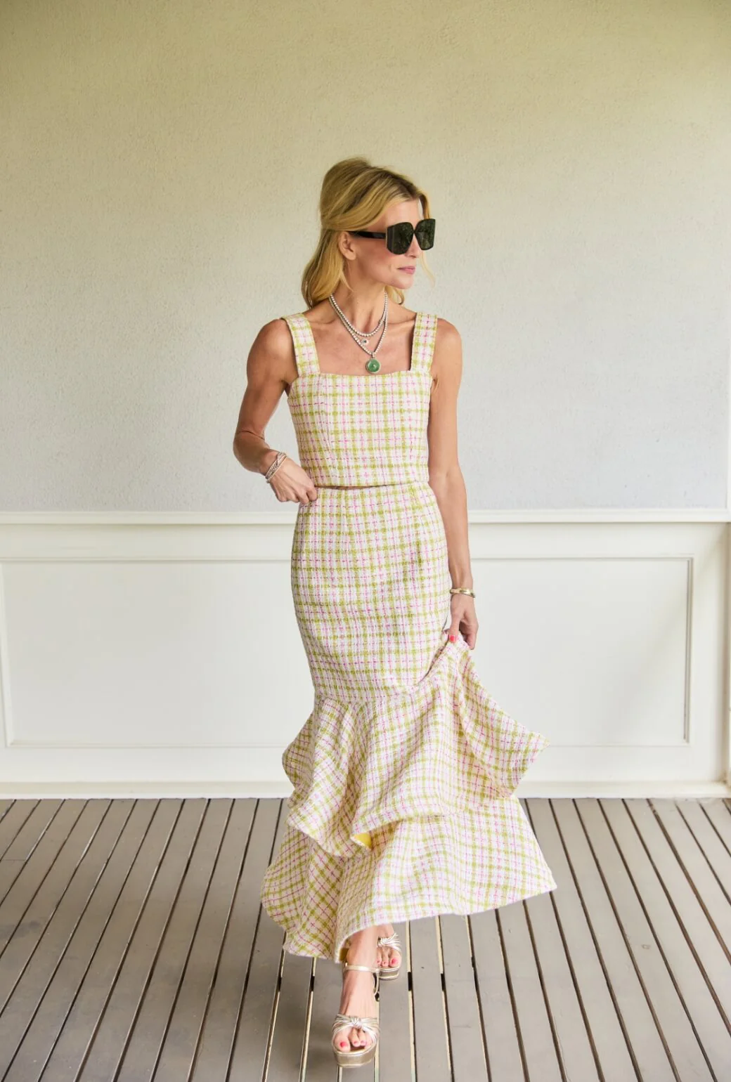 The Peplum Bustier - Spring Tweed - BURU