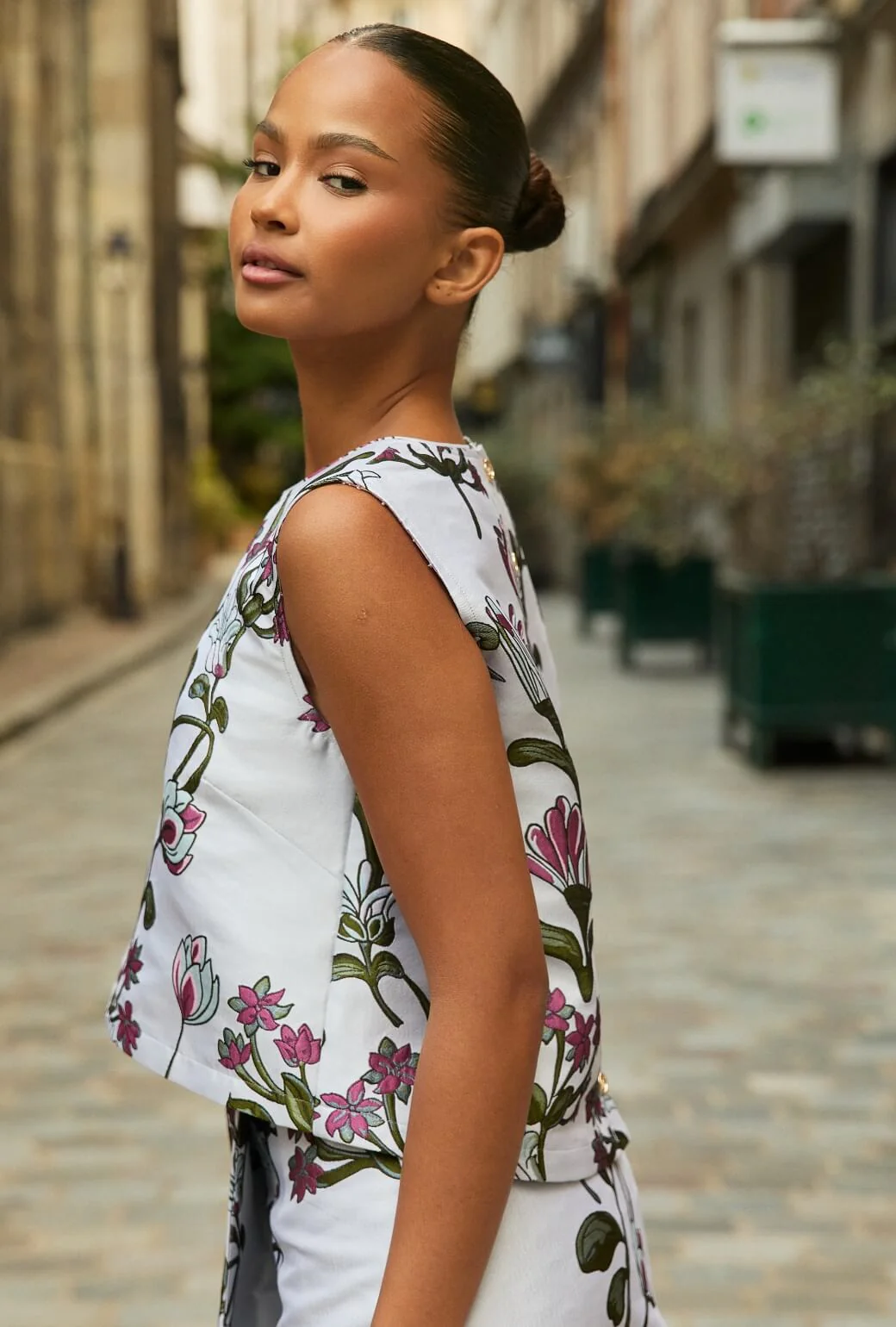 The Betsey Top - Pewter Vines - BURU