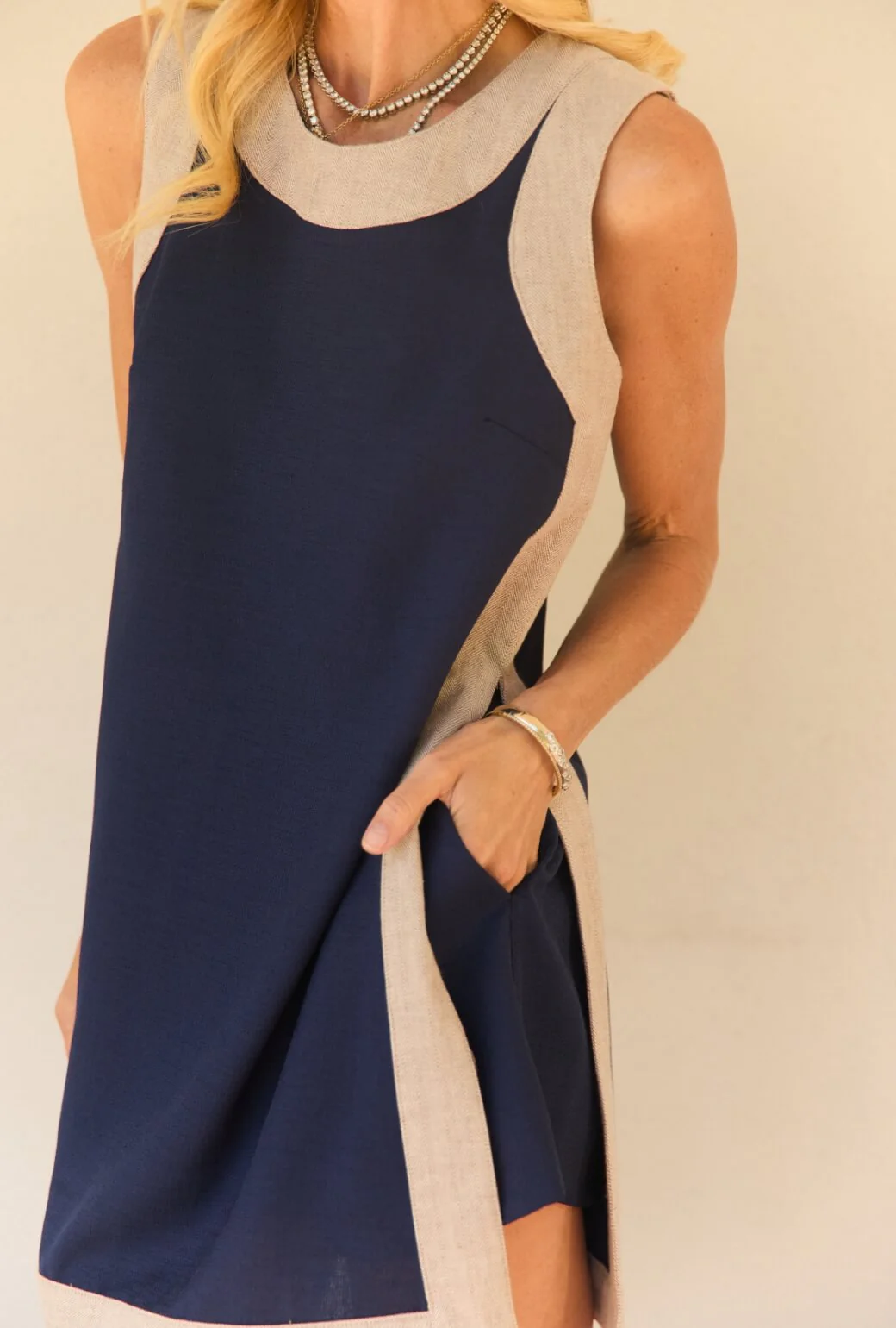 Mini Bermuda Set - Navy & Taupe - BURU