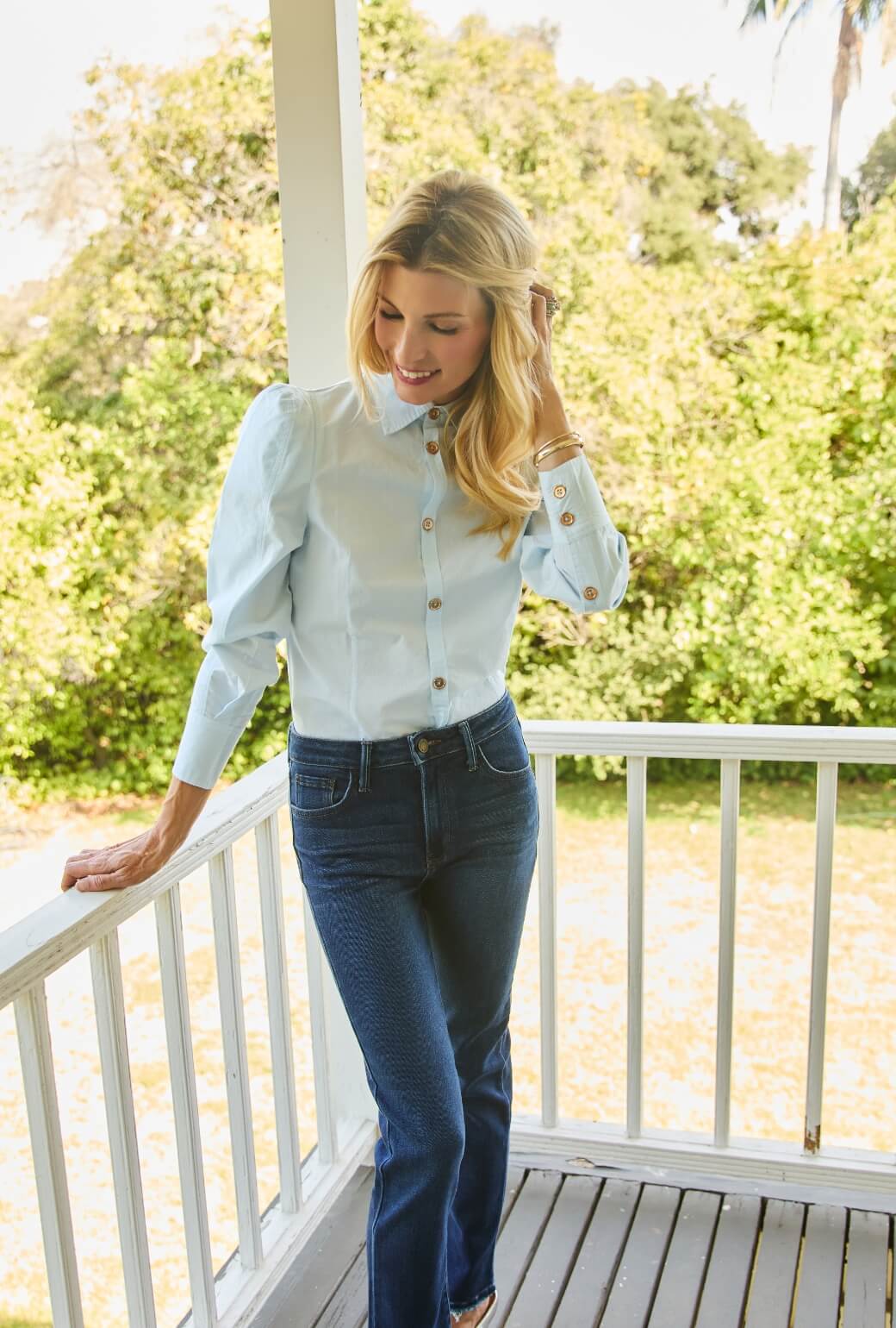 The Brett Button Down - Baby Blue - BURU
