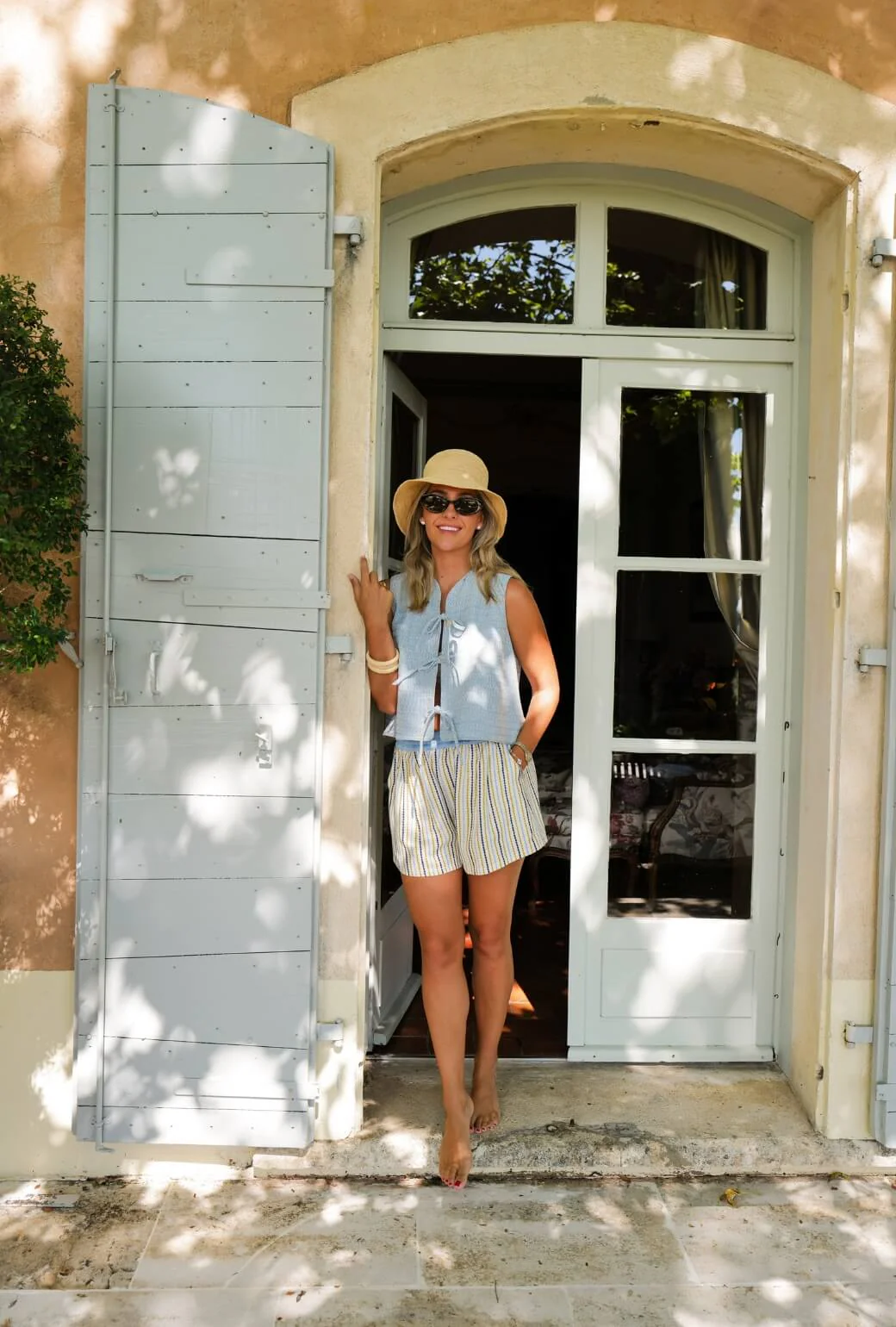 Buru x Megan Stokes The Fife Vest - Embroidered Chambray - BURU