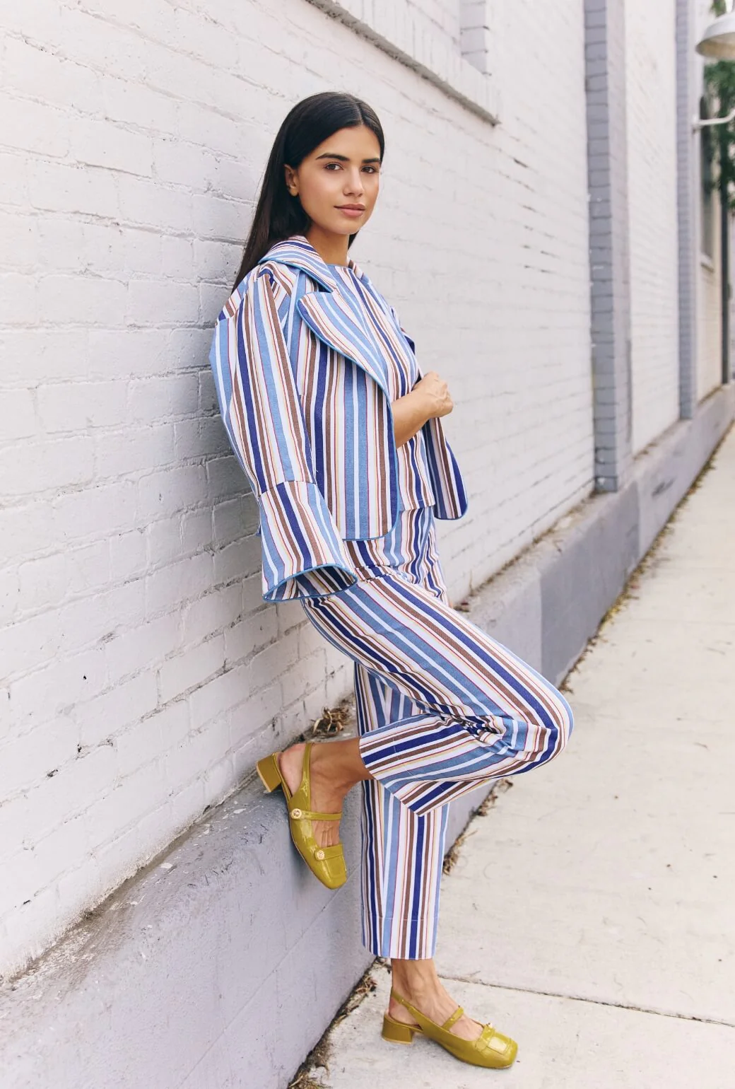 The Charlie Pant - Brown Stripe Twill - BURU