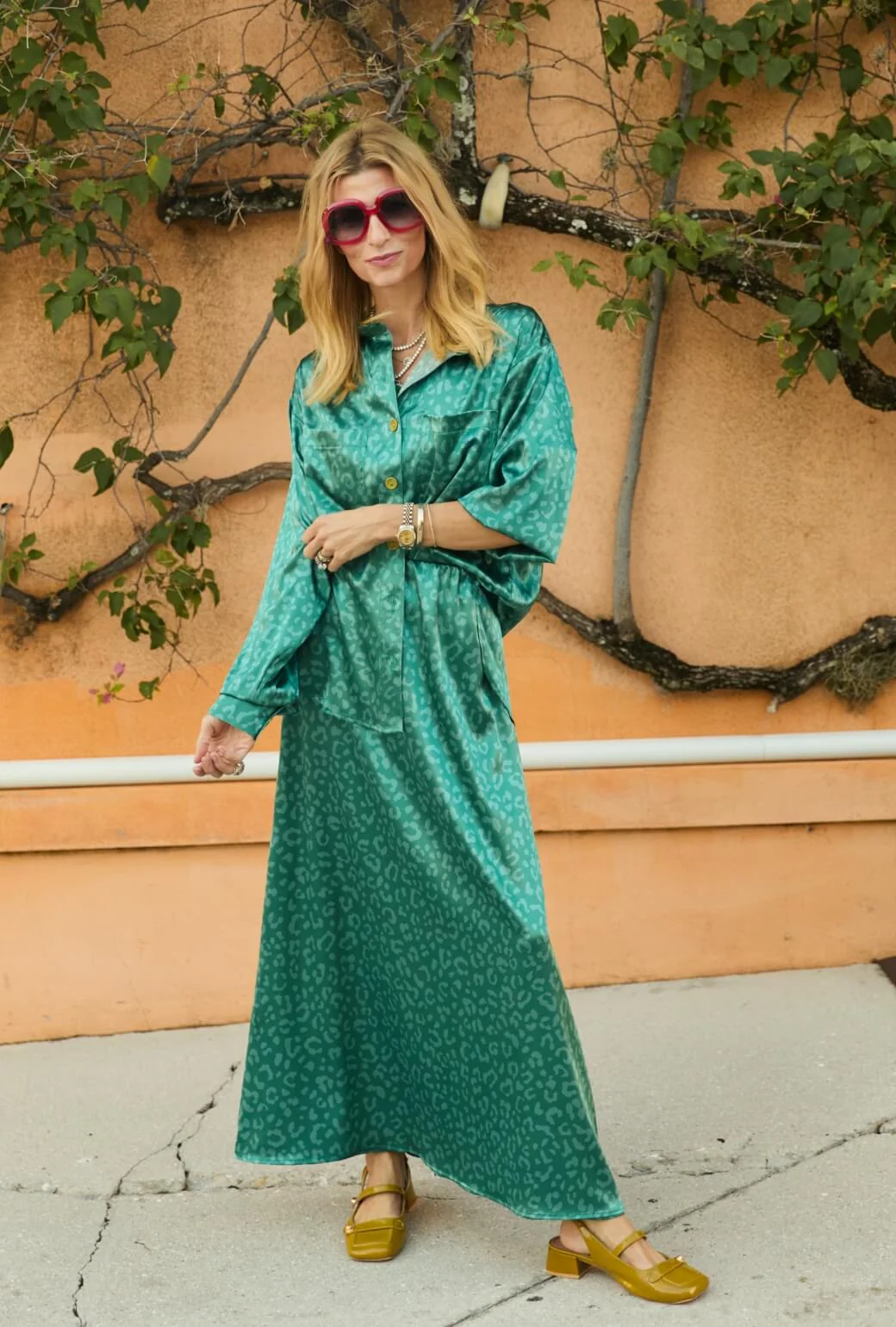 Mandarin Shirt - Aqua Cheetah - BURU