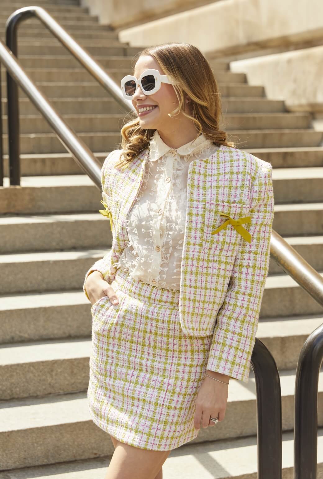 Buru x Old Soul Etiquette Maggie Mini Skirt - Spring Tweed - BURU