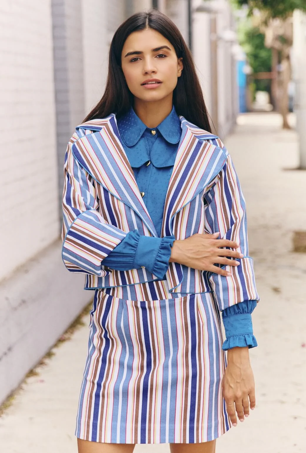 The Flip Jacket - Brown Stripe Twill - BURU