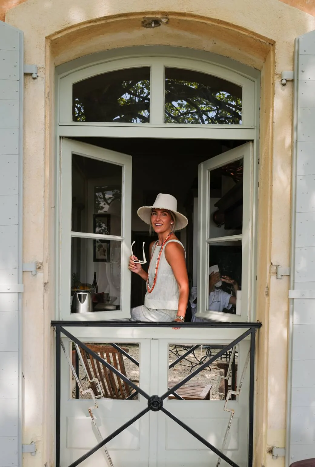 The Stokes Swing Top - Green Linen Stripe - BURU