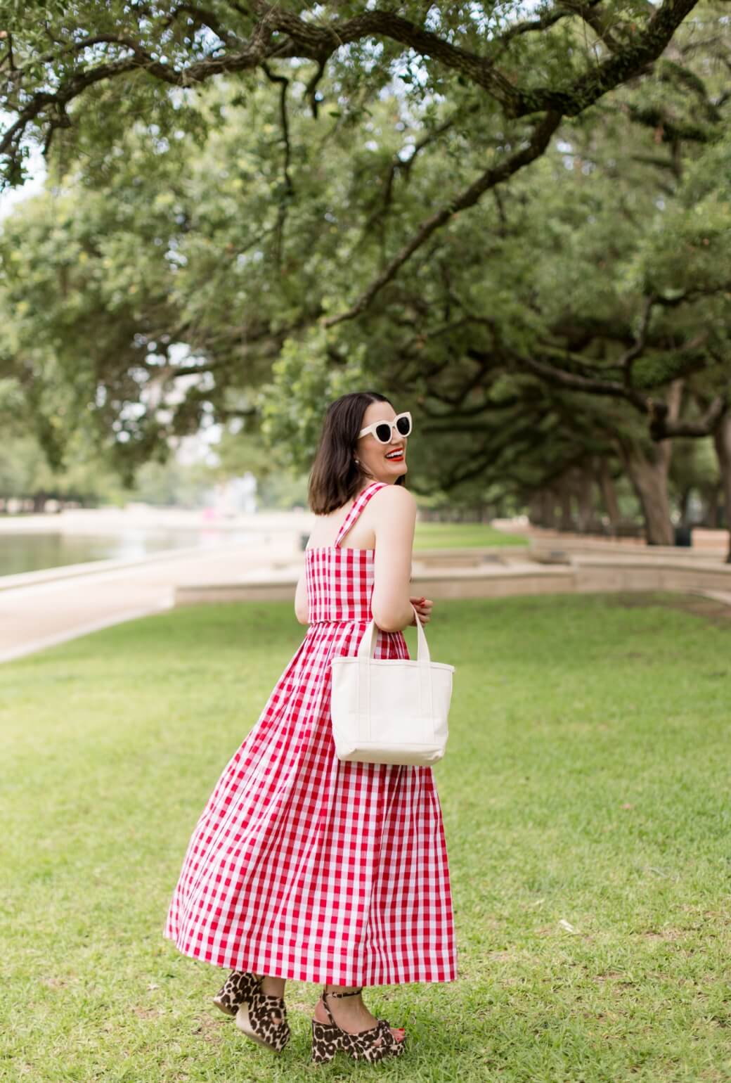 The Peplum Bustier -Red Gingham - BURU