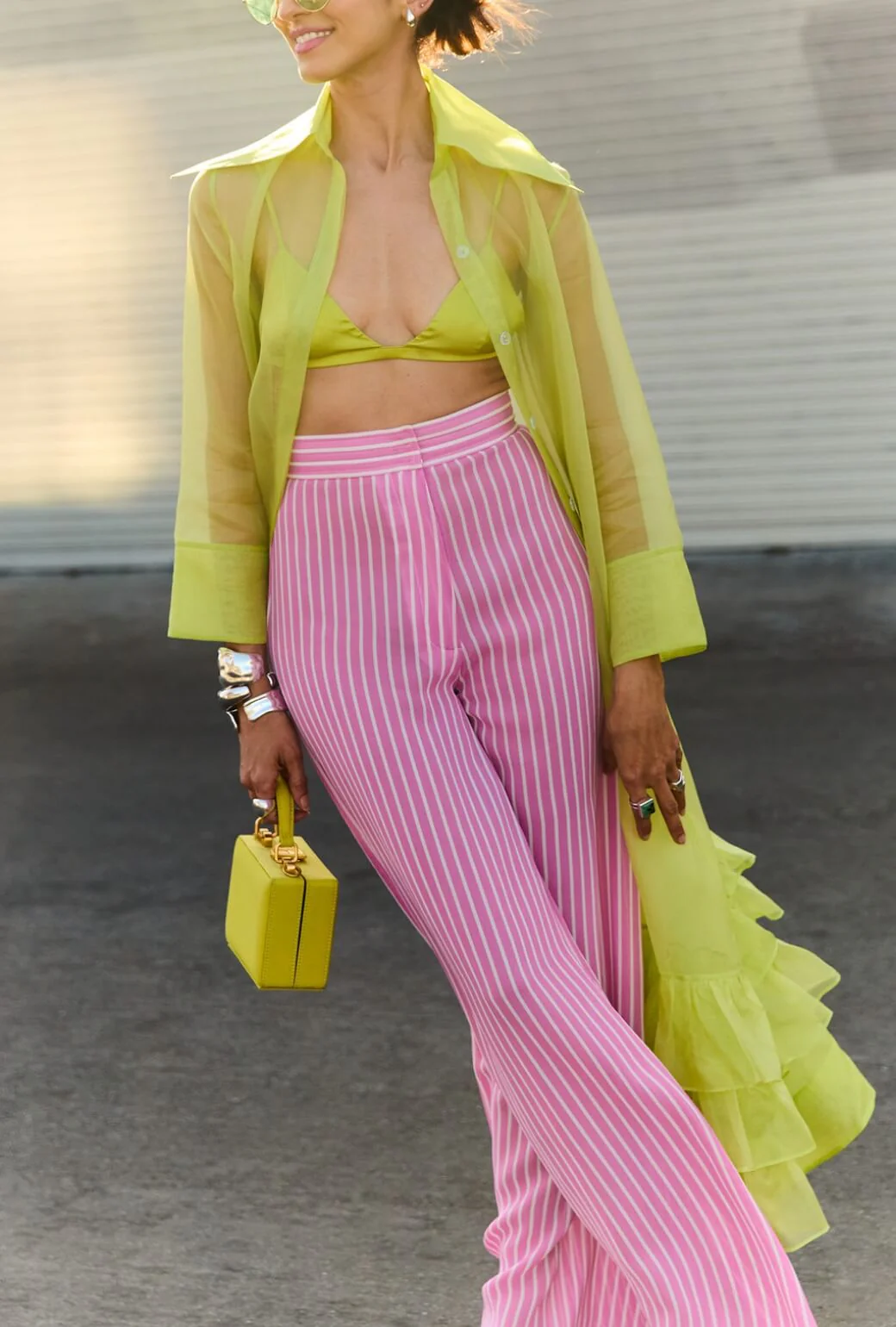 Buru x India The Picadilly Pant - Pink Pinstripe - BURU