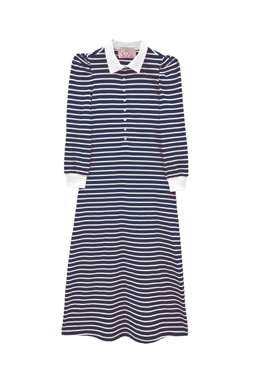 Rugby Dress Midi - Blue Stripe - BURU