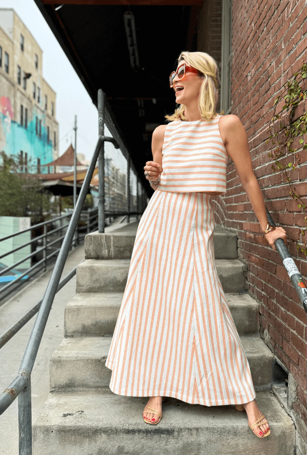 Guest Skirt - L'Orange Stripe - BURU