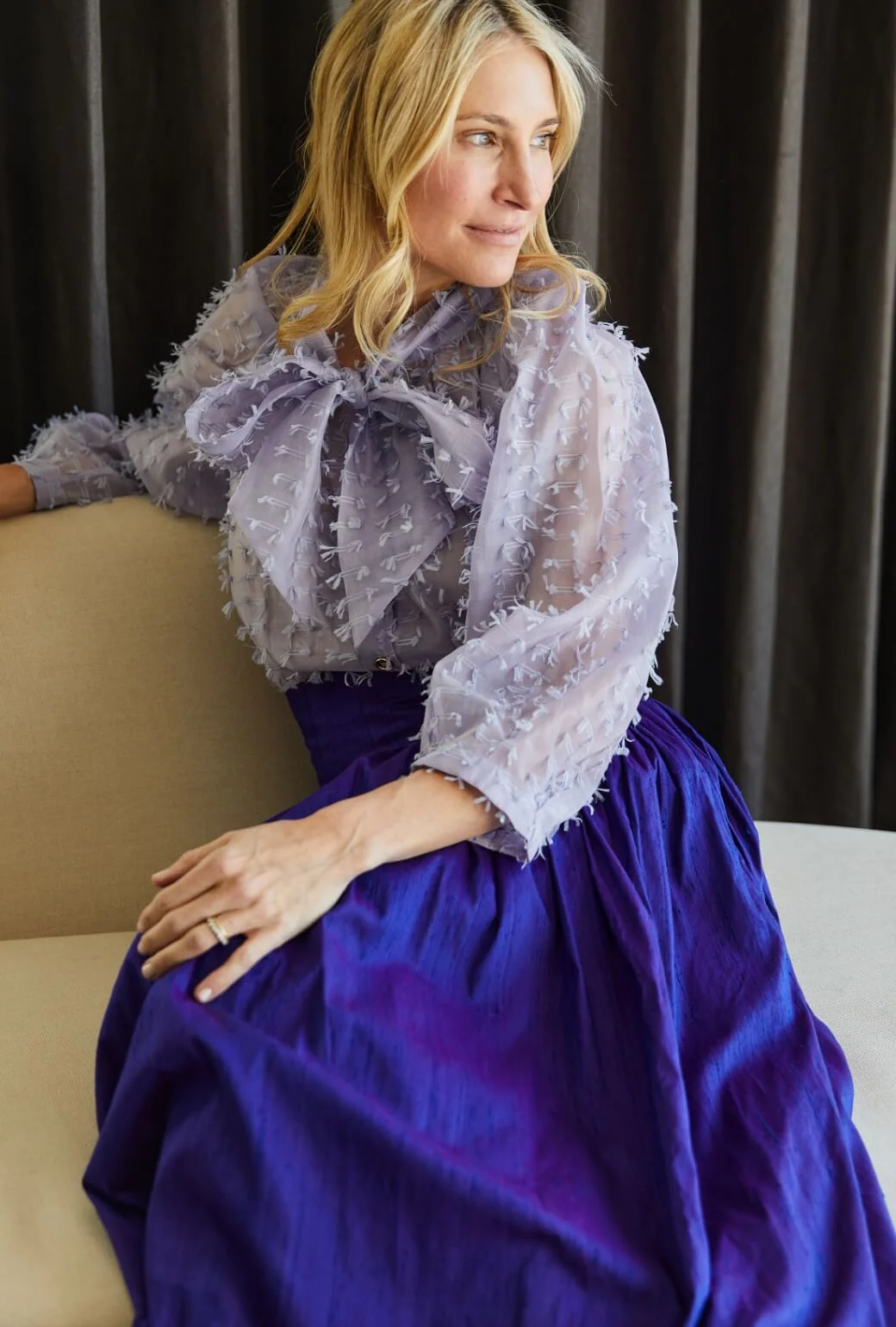 Big Bow Blouse - Lilac Bows - BURU