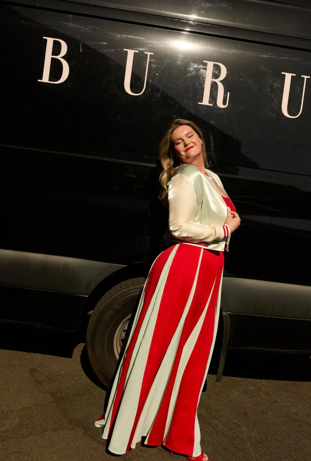 Buru x India The Sloane Square Skirt - Robin's Egg Blue and Red - BURU