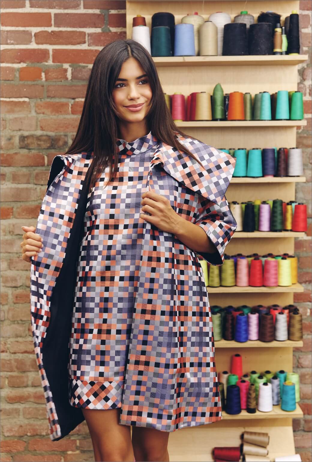 Car Coat - Patchwork Jacquard - BURU