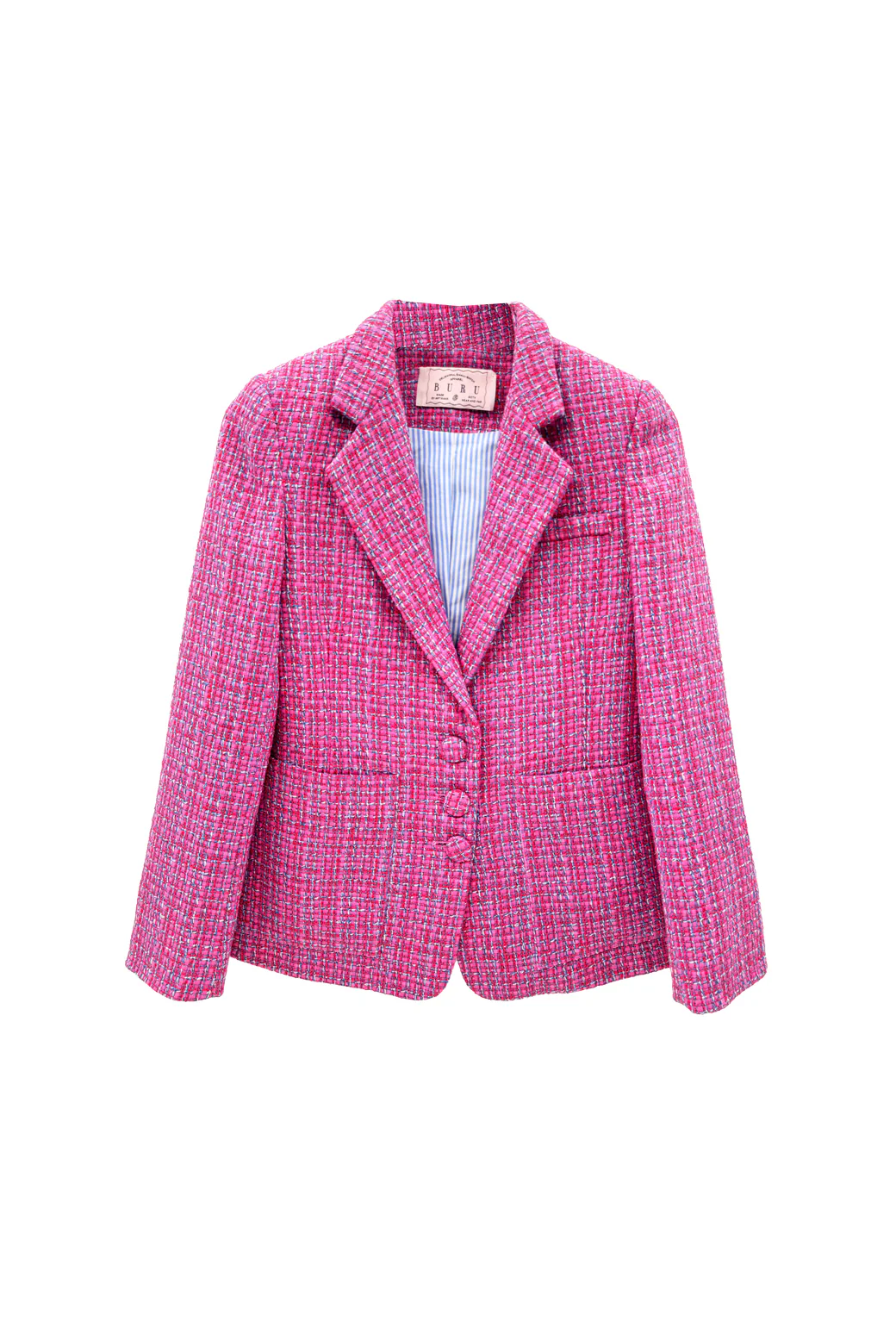 The Classic Blazer - Pink Tweed - BURU