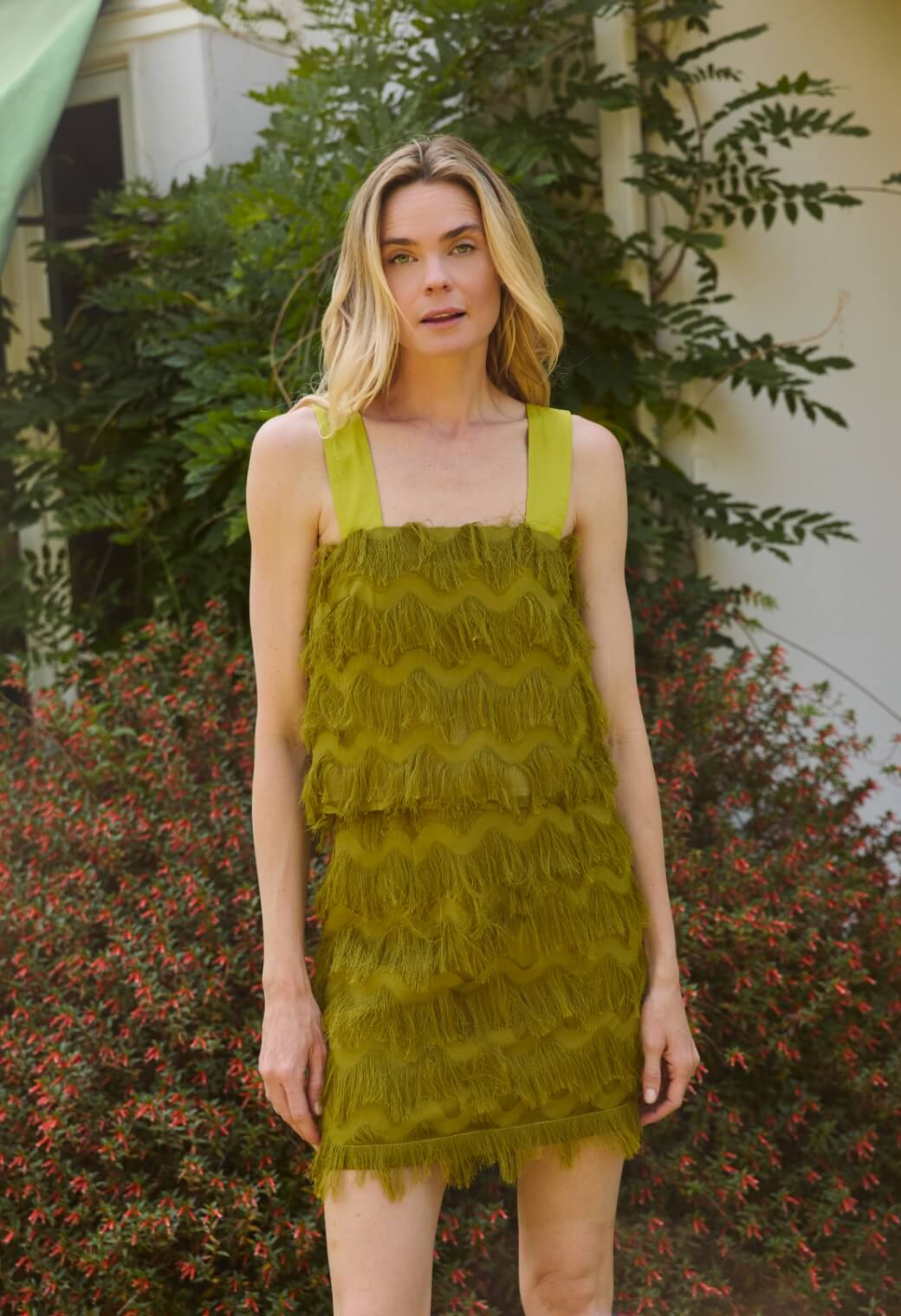 Pencil MINI Skirt - Moss Fringe - BURU