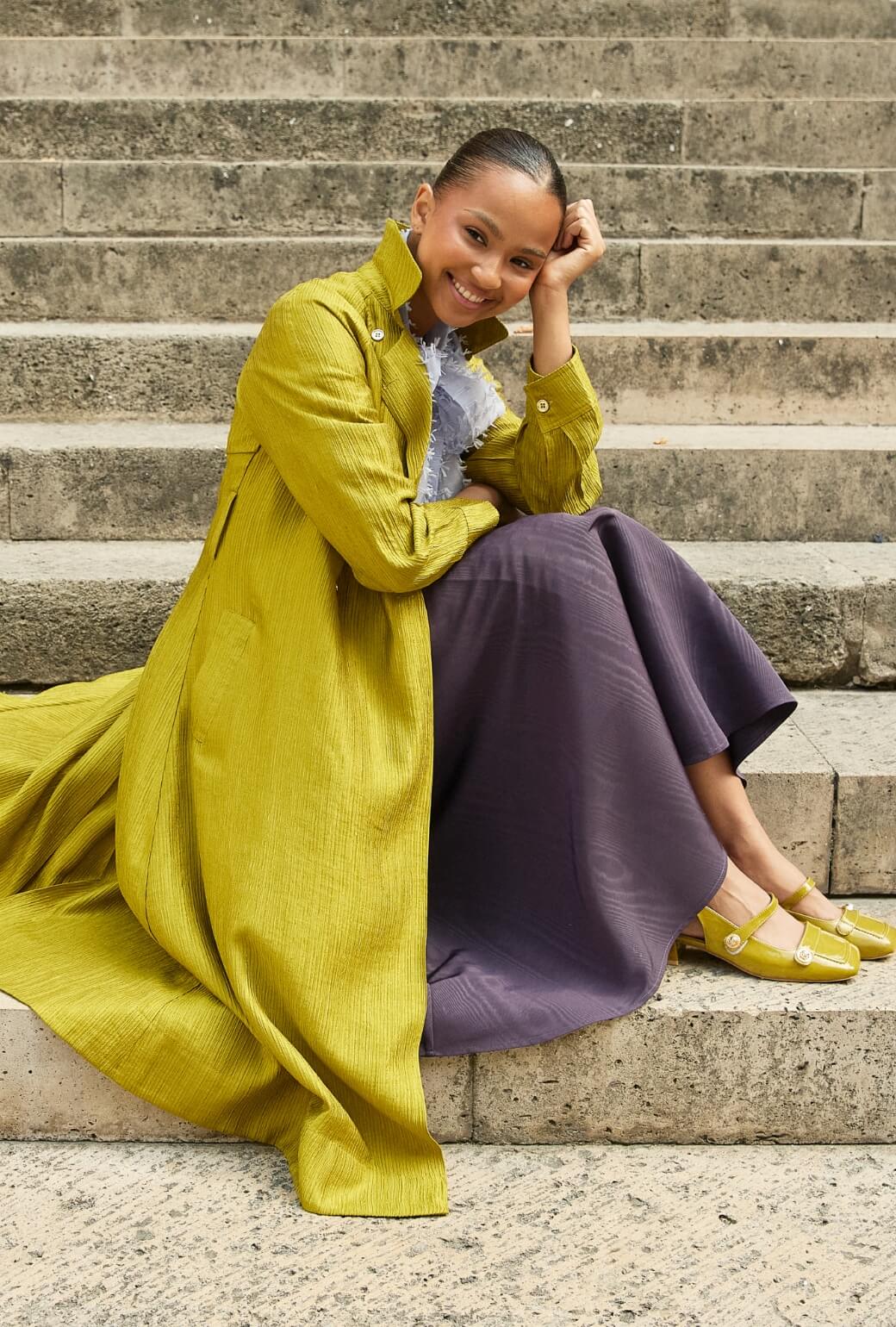 The Laura Skirt - Eggplant Moiré - BURU