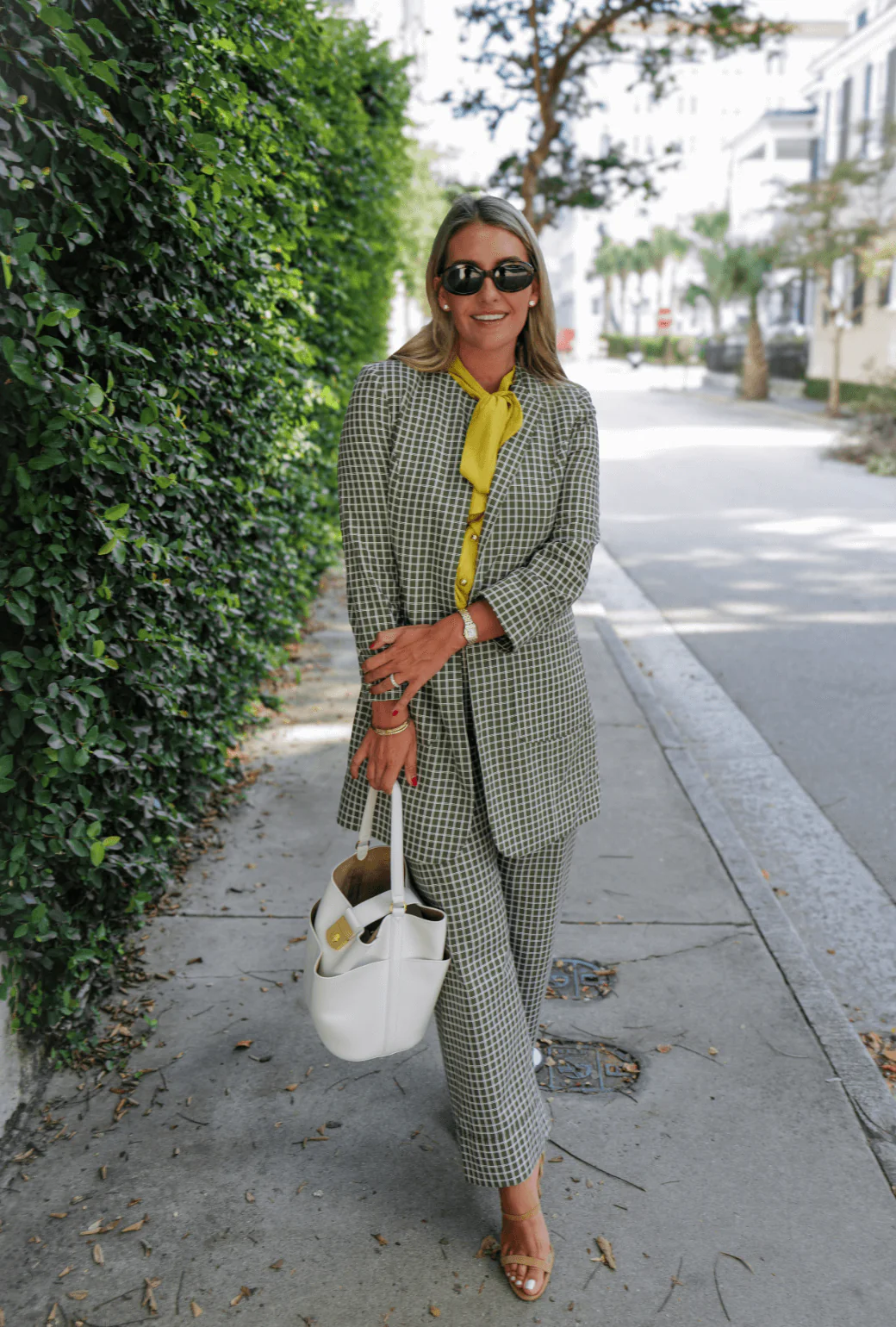 Buru x Megan Stokes Charlie Pant - Olive Windowpane - BURU