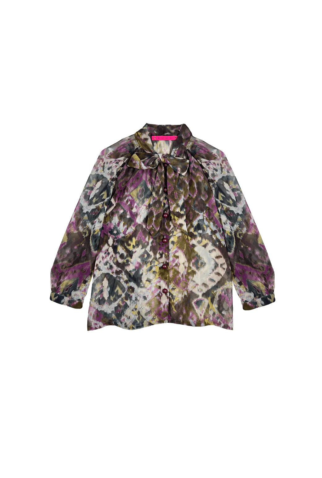 BURU x Mignonne Gavigan Bow Blouse - Ikat - BURU