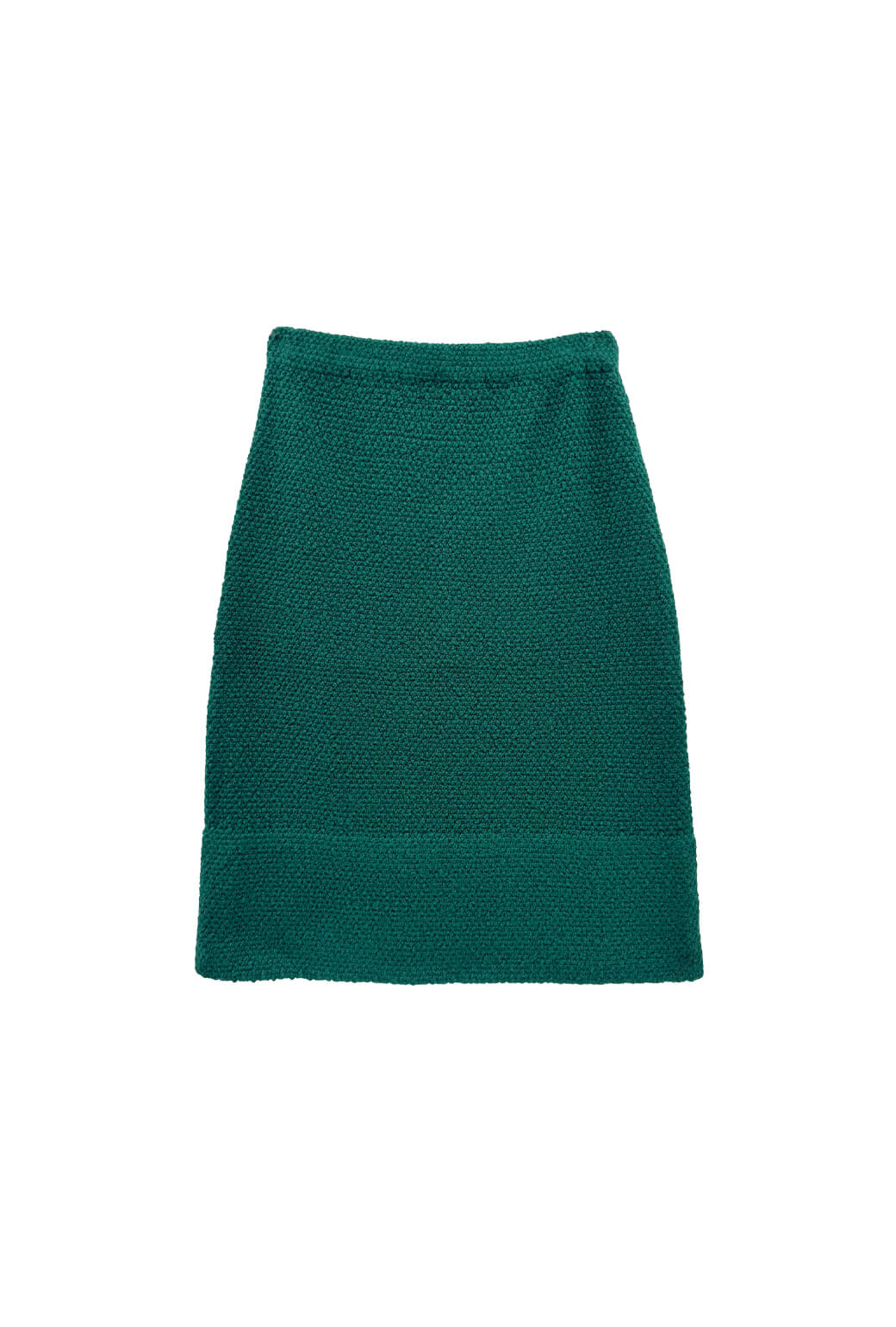 The Madison Skirt - BURU Deep Green Knit Bouclé - BURU