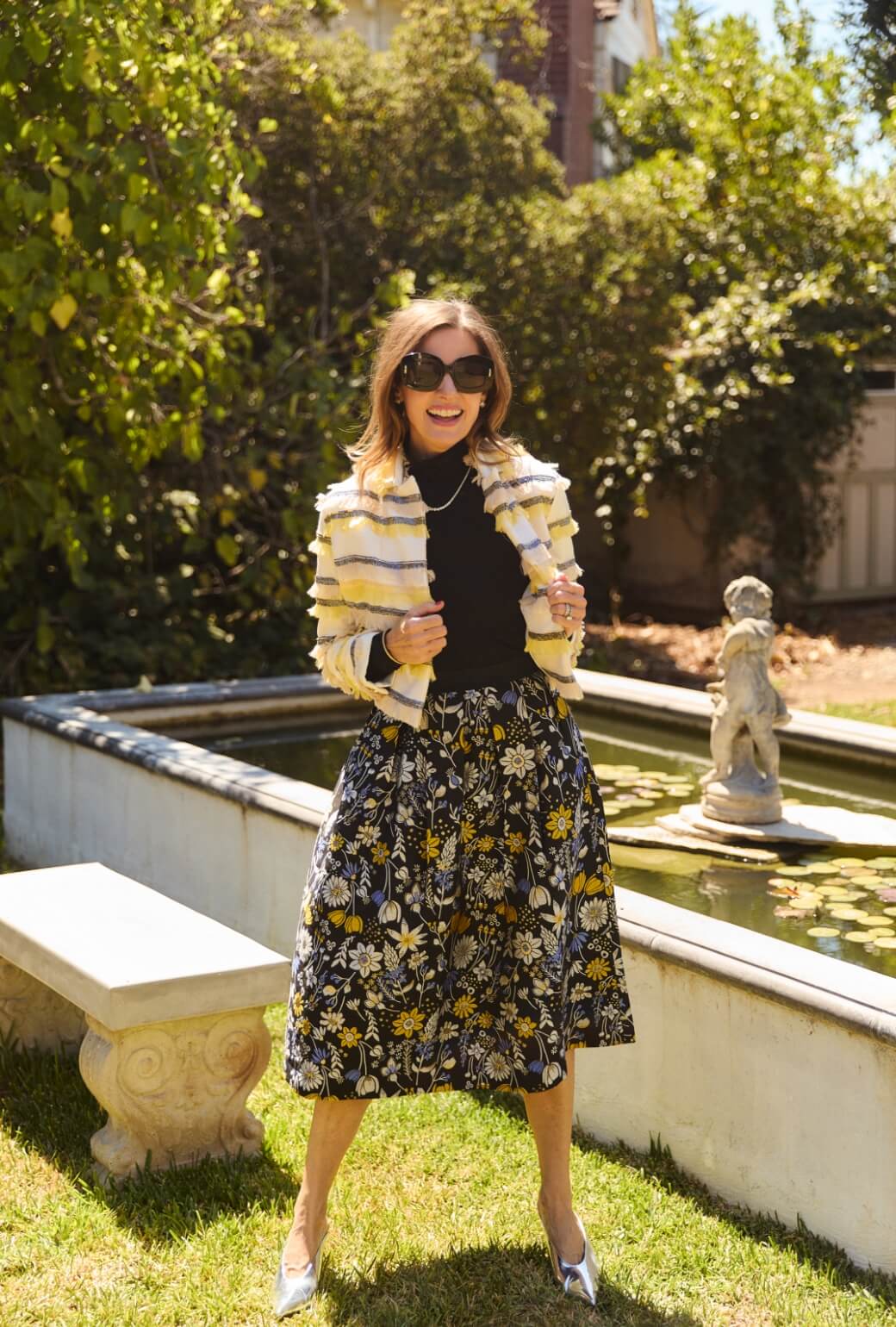 The Reed Skirt - Bouquet Brocade - BURU