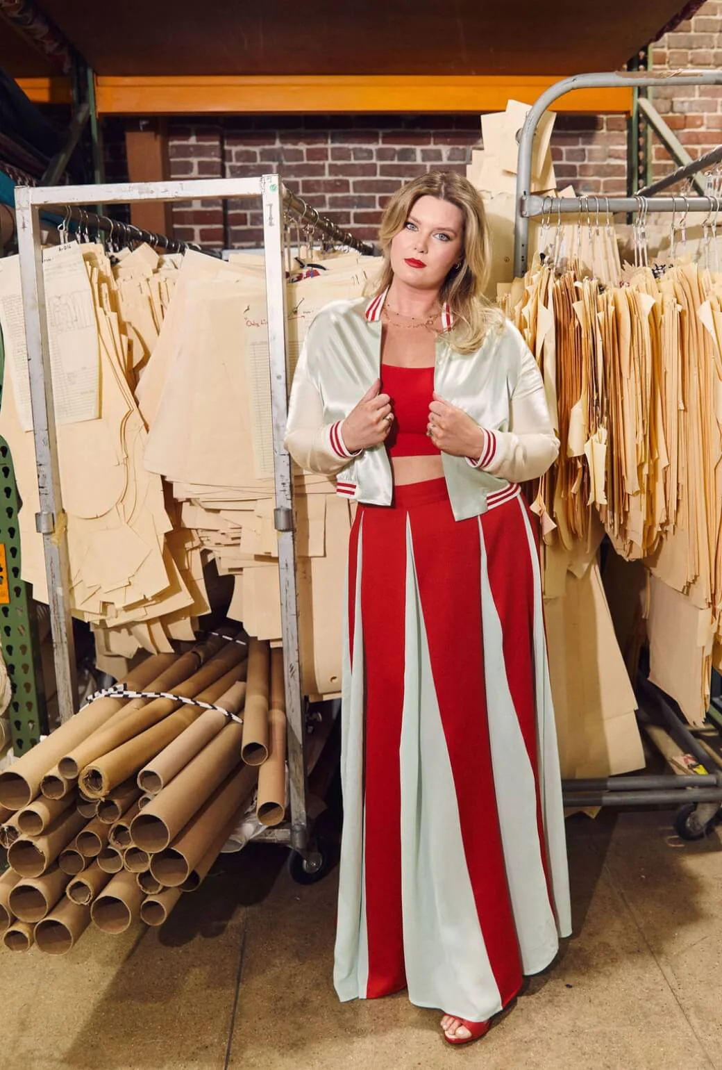 Buru x India The Sloane Square Skirt - Robin's Egg Blue and Red - BURU