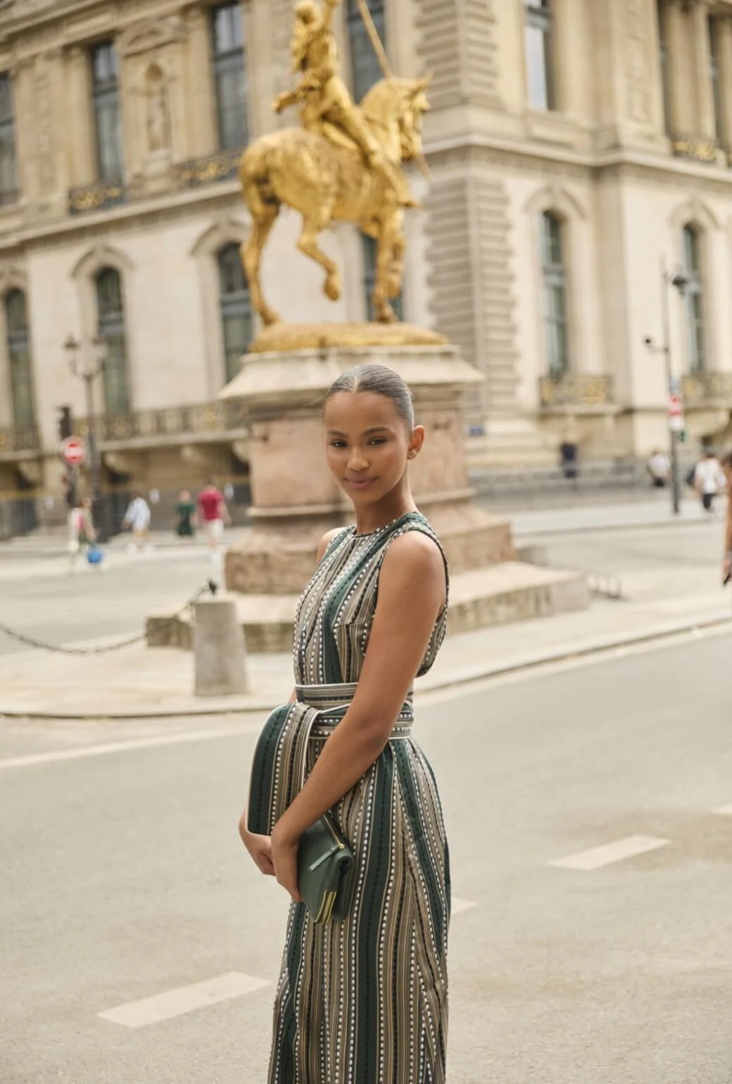 The Royale Jumpsuit - Green Embroidered Silk - BURU