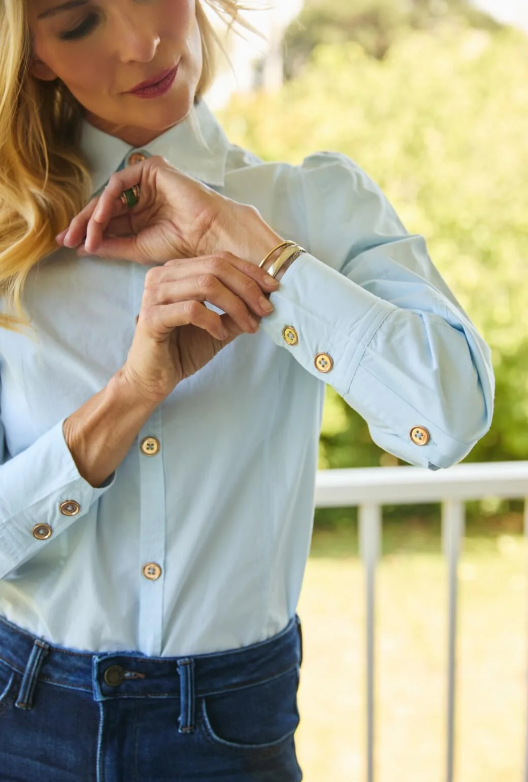 The Brett Button Down - Baby Blue - BURU