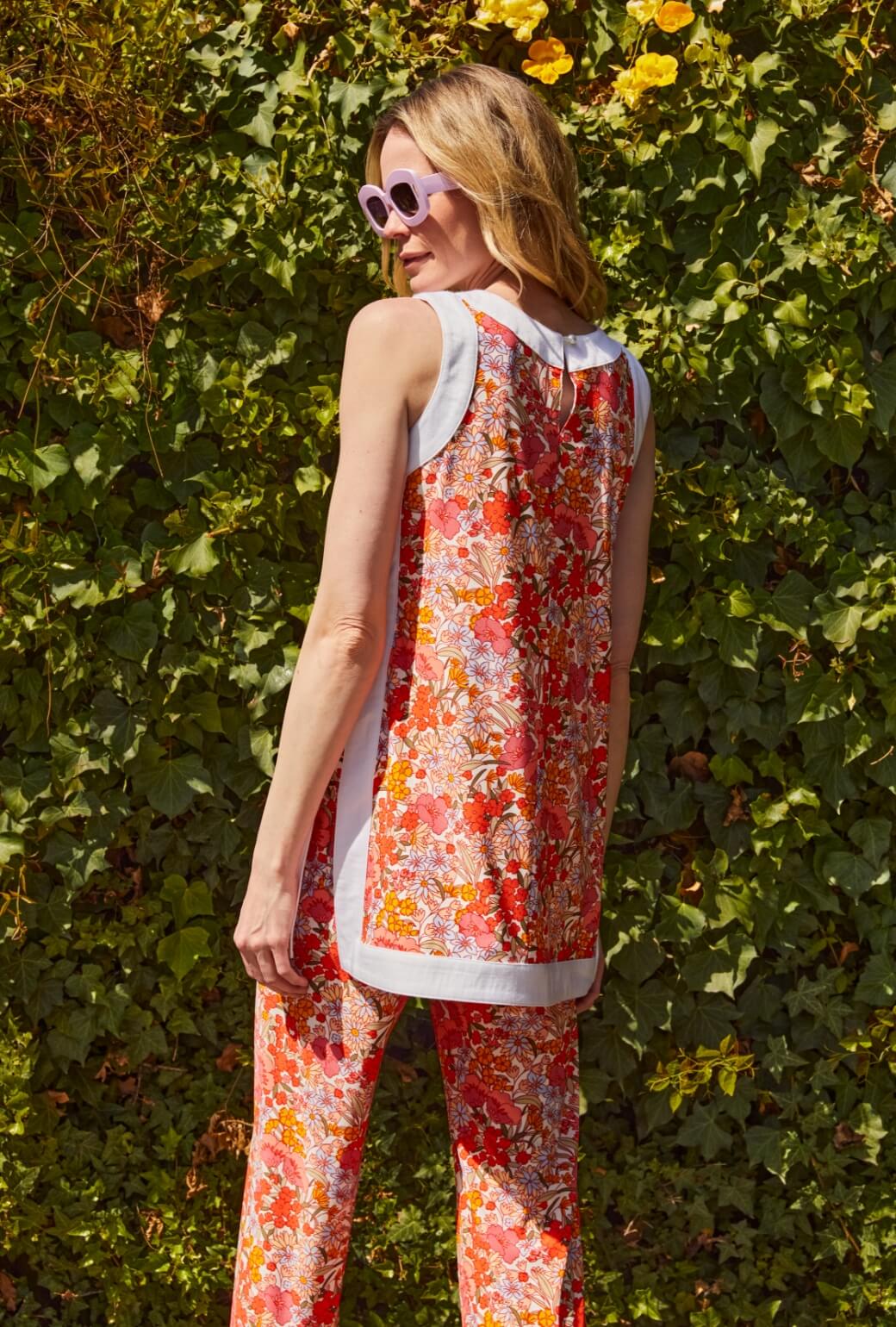 Mini Bermuda Top - 60's Floral - BURU