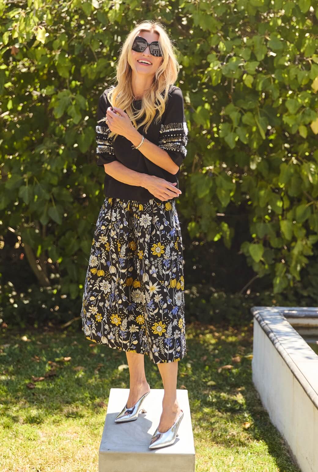 The Reed Skirt - Bouquet Brocade - BURU