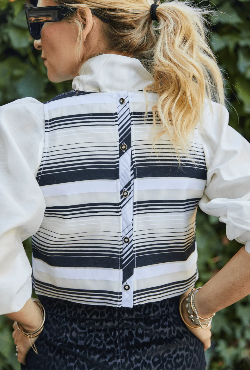 Audrey Top - Black and White Stripe - BURU