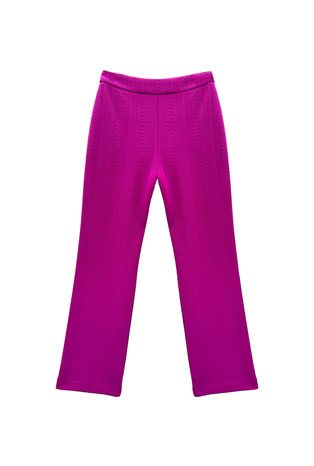 The Paley Pant - Fuchsia Cable-knit - BURU