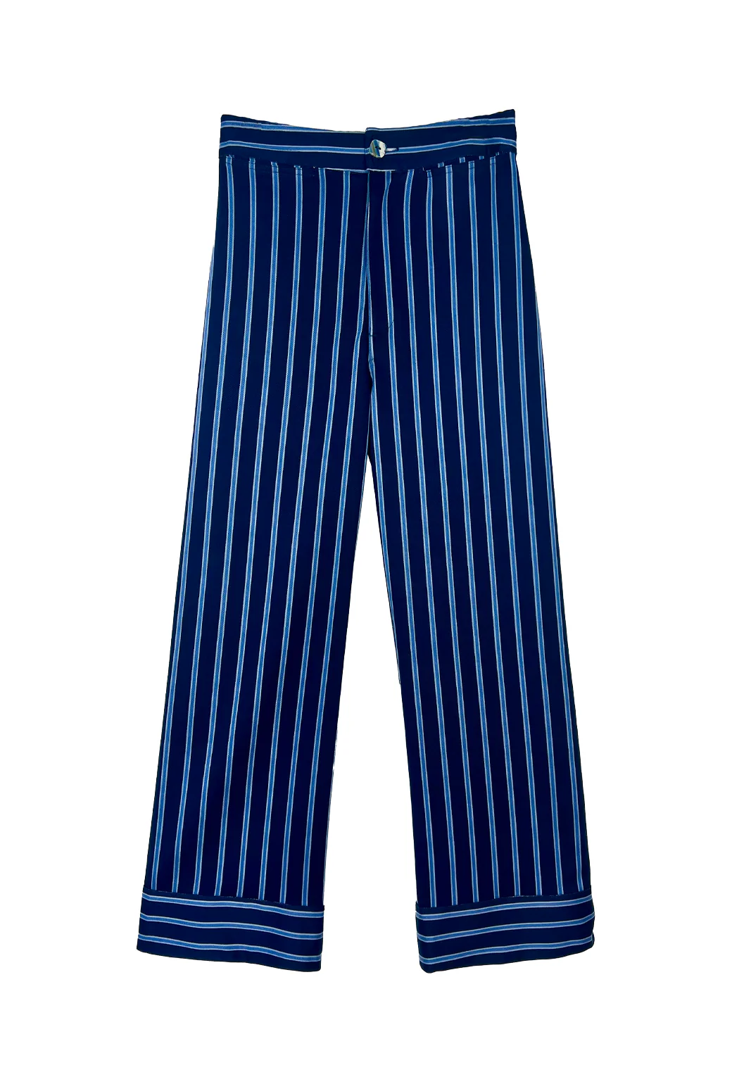 Flat Front Trousers - Dewberry Stripe - BURU