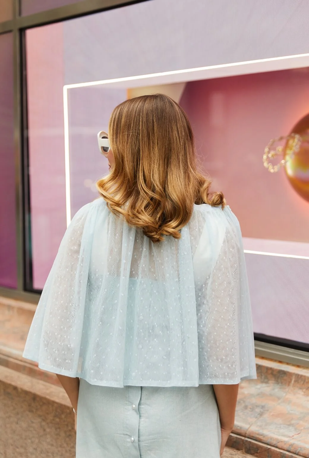 Buru x Old Soul Etiquette Capelet - Blue Tulle - BURU