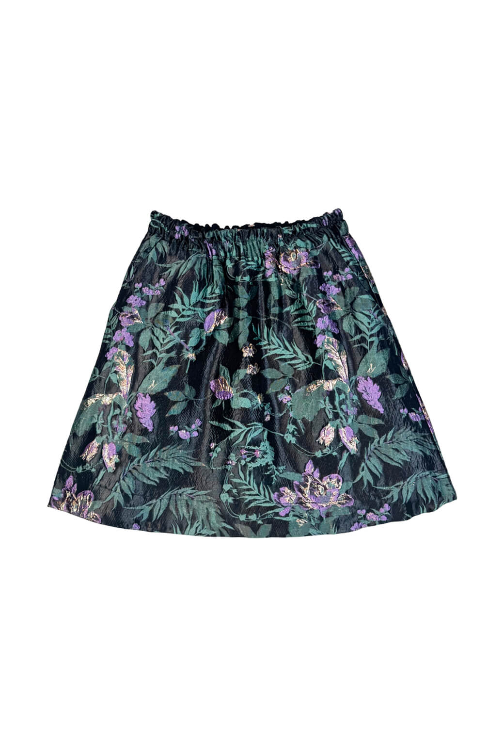 Everyday MINI Skirt - Sage & Lilac Brocade - BURU