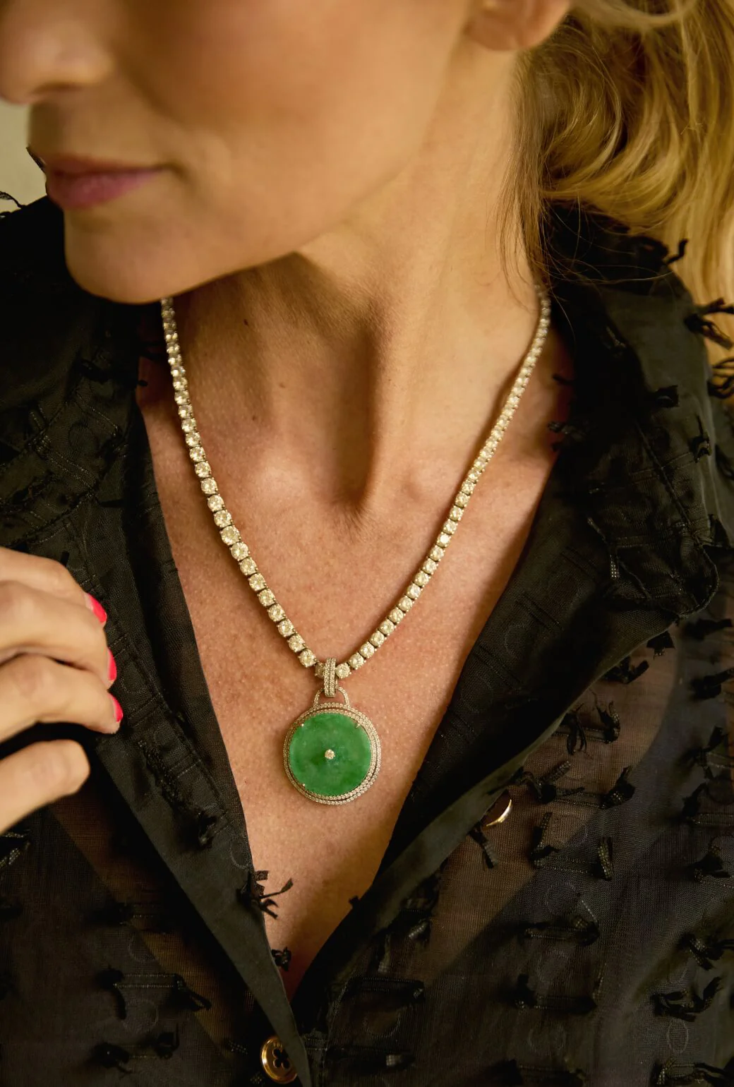 Buru Medallion - Diamond & Jade - BURU