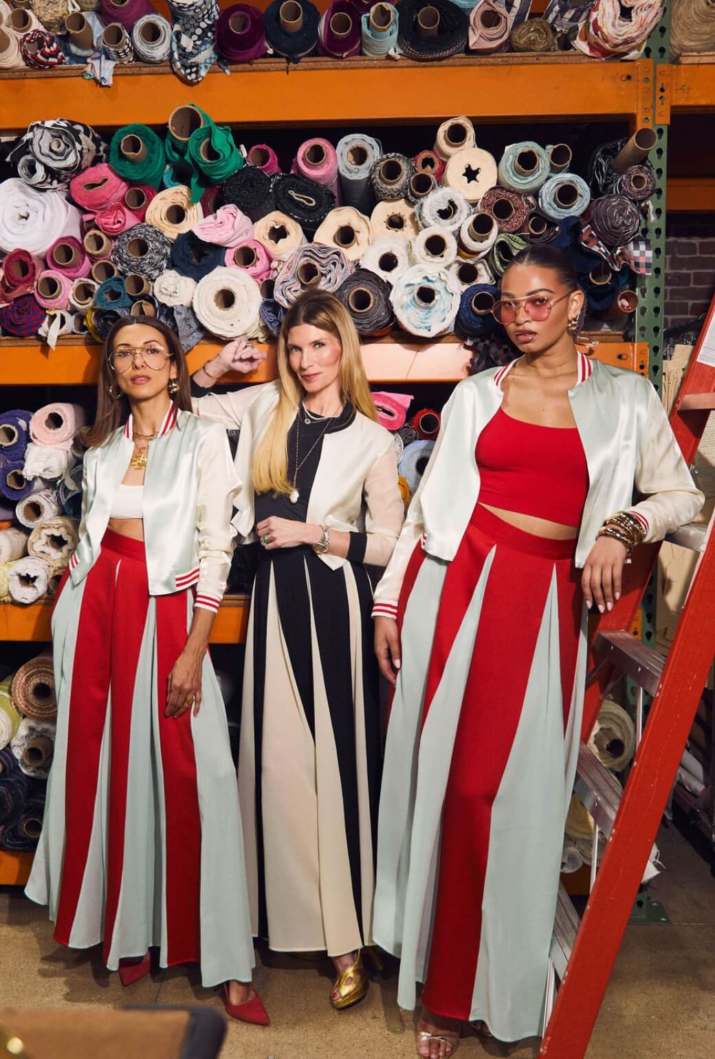 Buru x India The Sloane Square Skirt - Robin's Egg Blue and Red - BURU