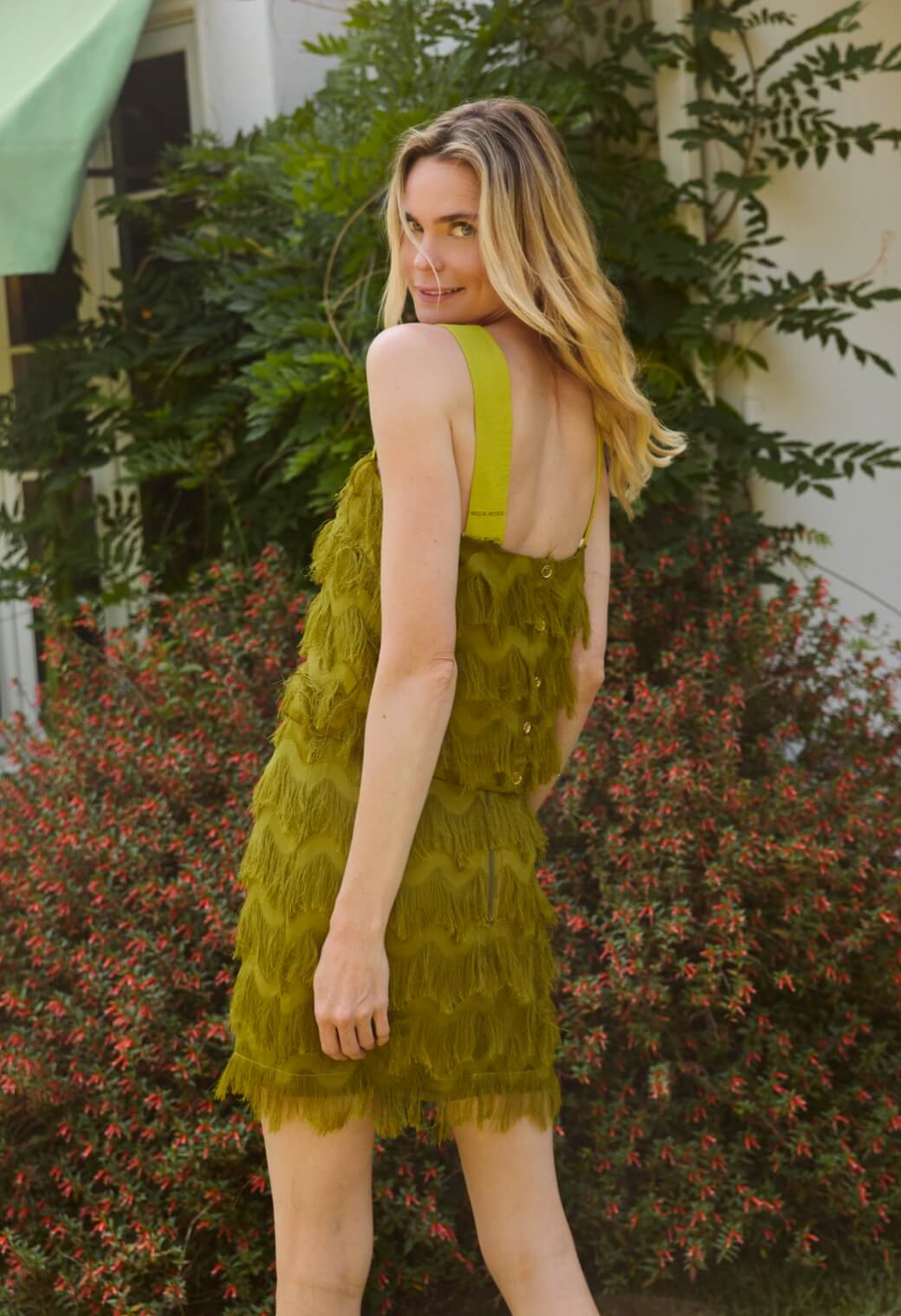 Pencil MINI Skirt - Moss Fringe - BURU