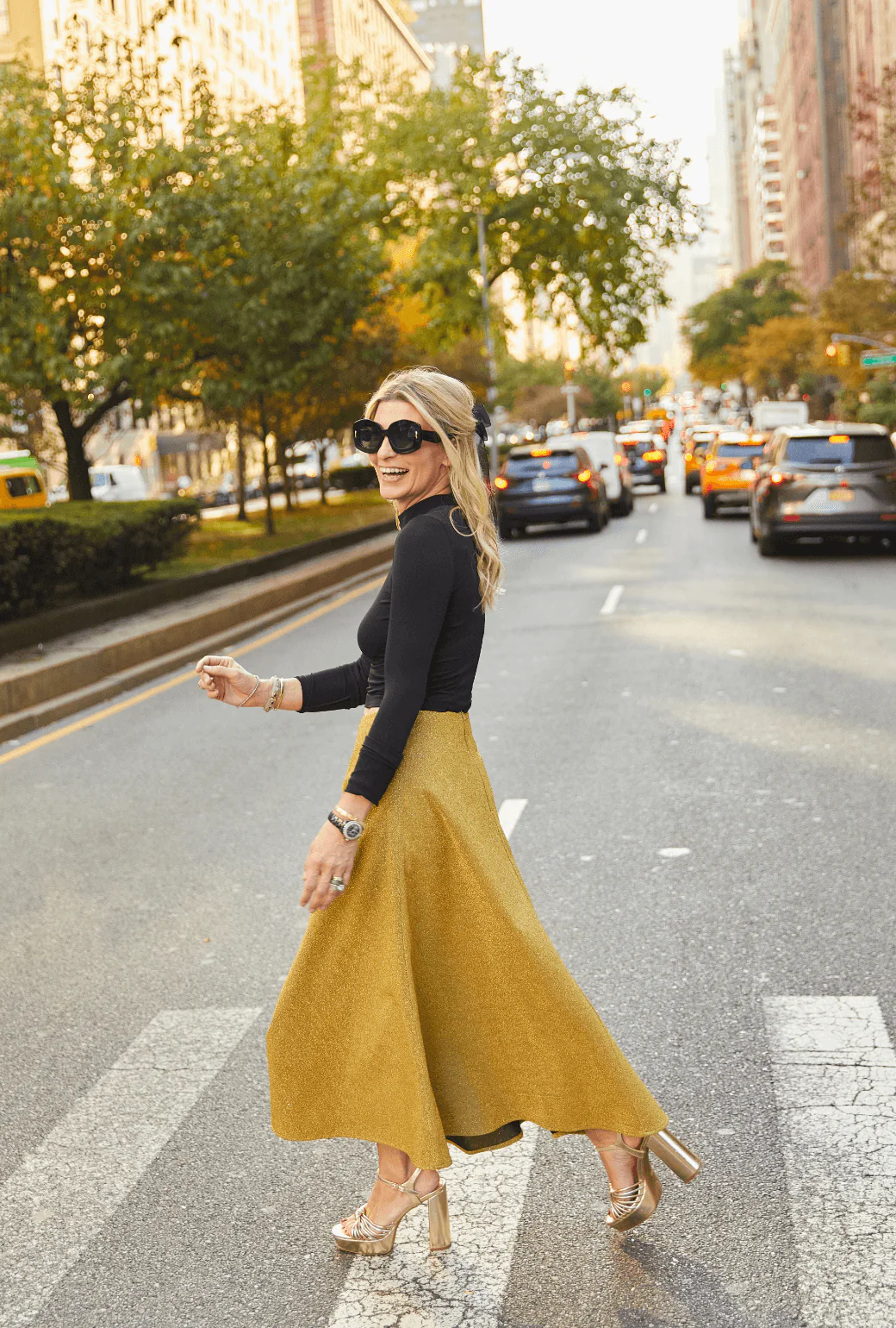 Cropped Long Sleeve Mock Turtleneck - Black - BURU