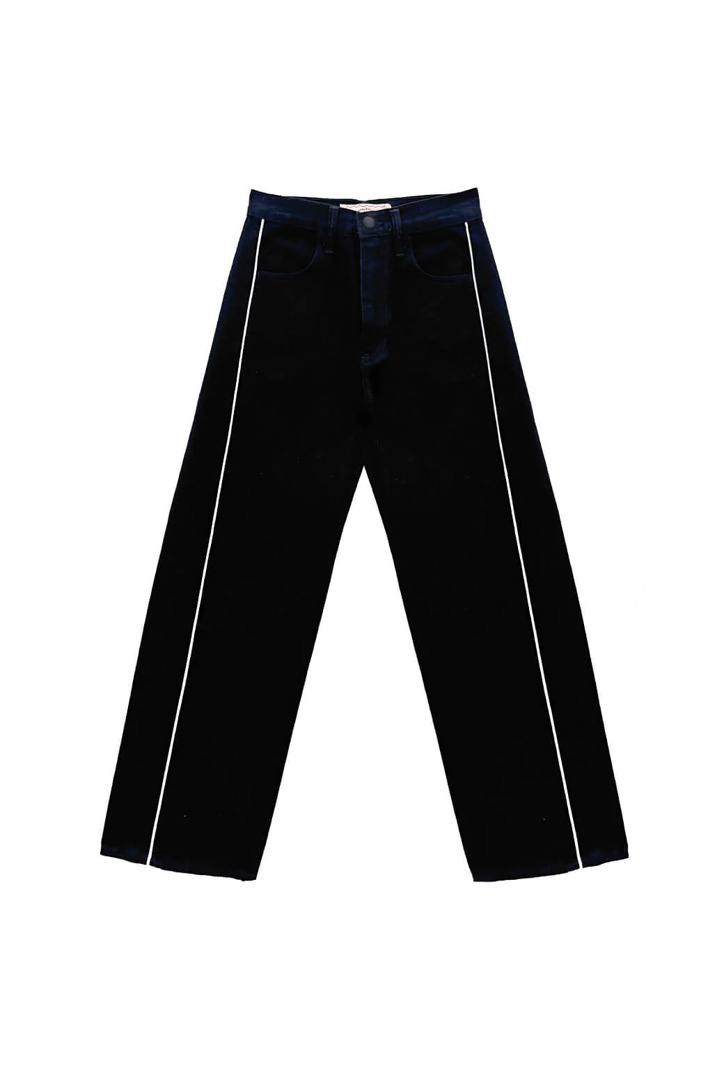 Horseshoe Jeans - Noir with White Stripe - BURU