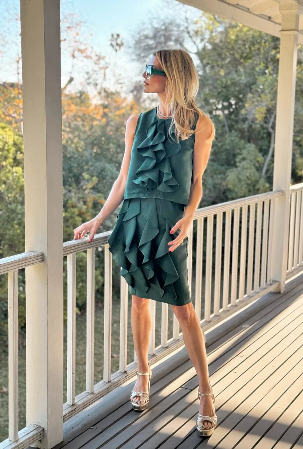 Le Ruffle Top - Jade Moiré - BURU