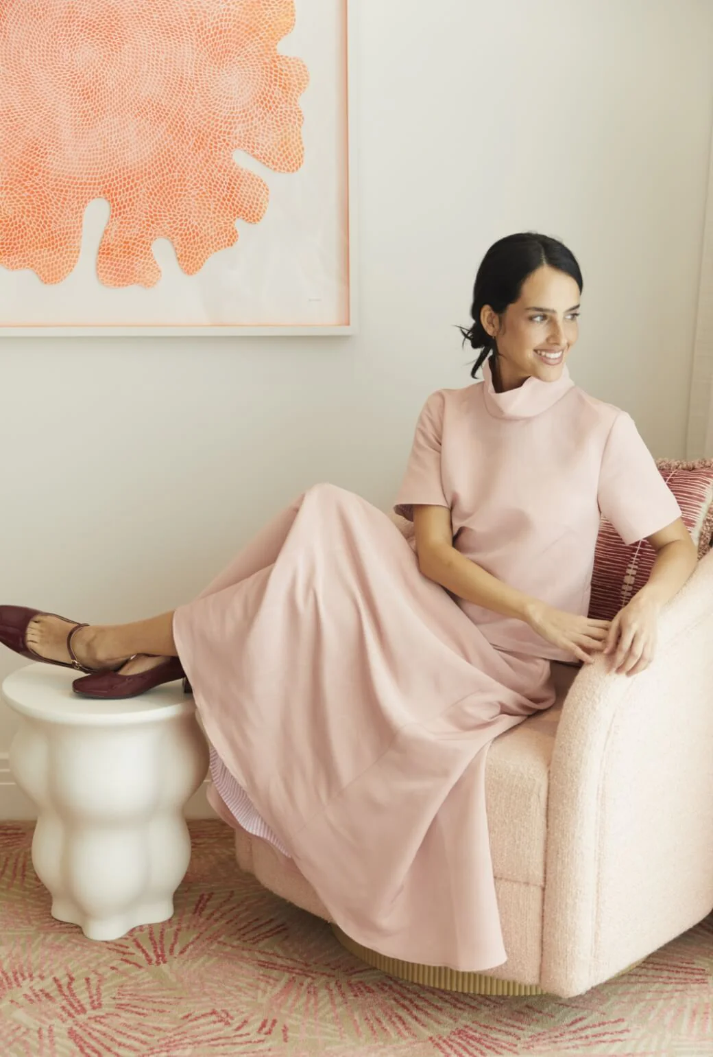 The Laura Skirt - Ballet Pink Moiré - BURU