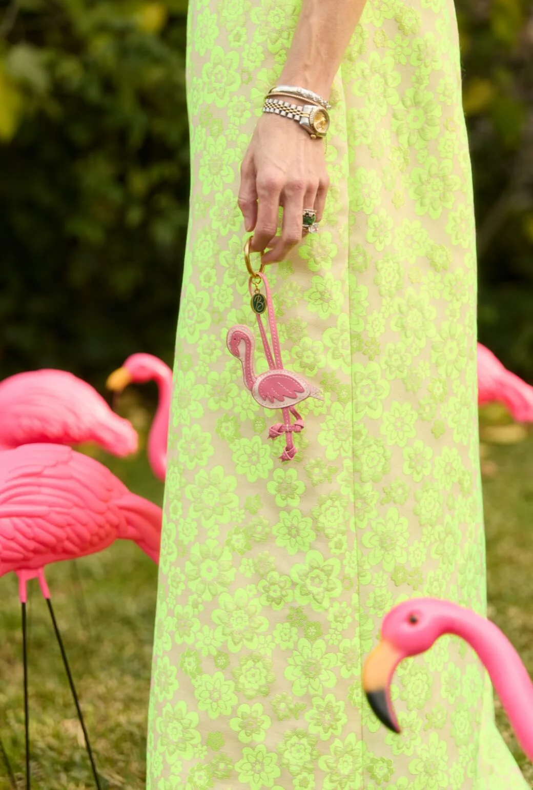 The Birdie Bag Charm - Flamingo Pink - BURU
