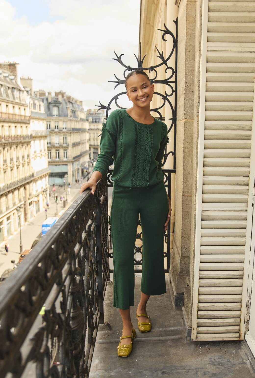 The Olive Fringe Sweater - BURU Deep Green Knit - BURU