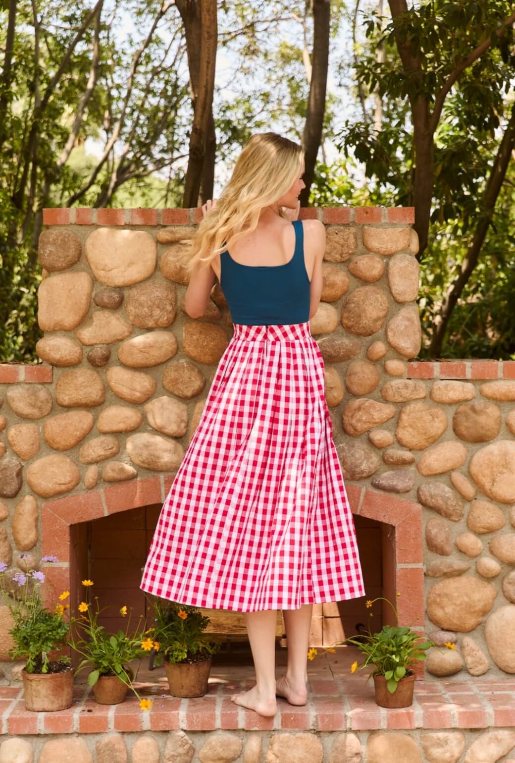 The Gen Skirt - Red Gingham - BURU