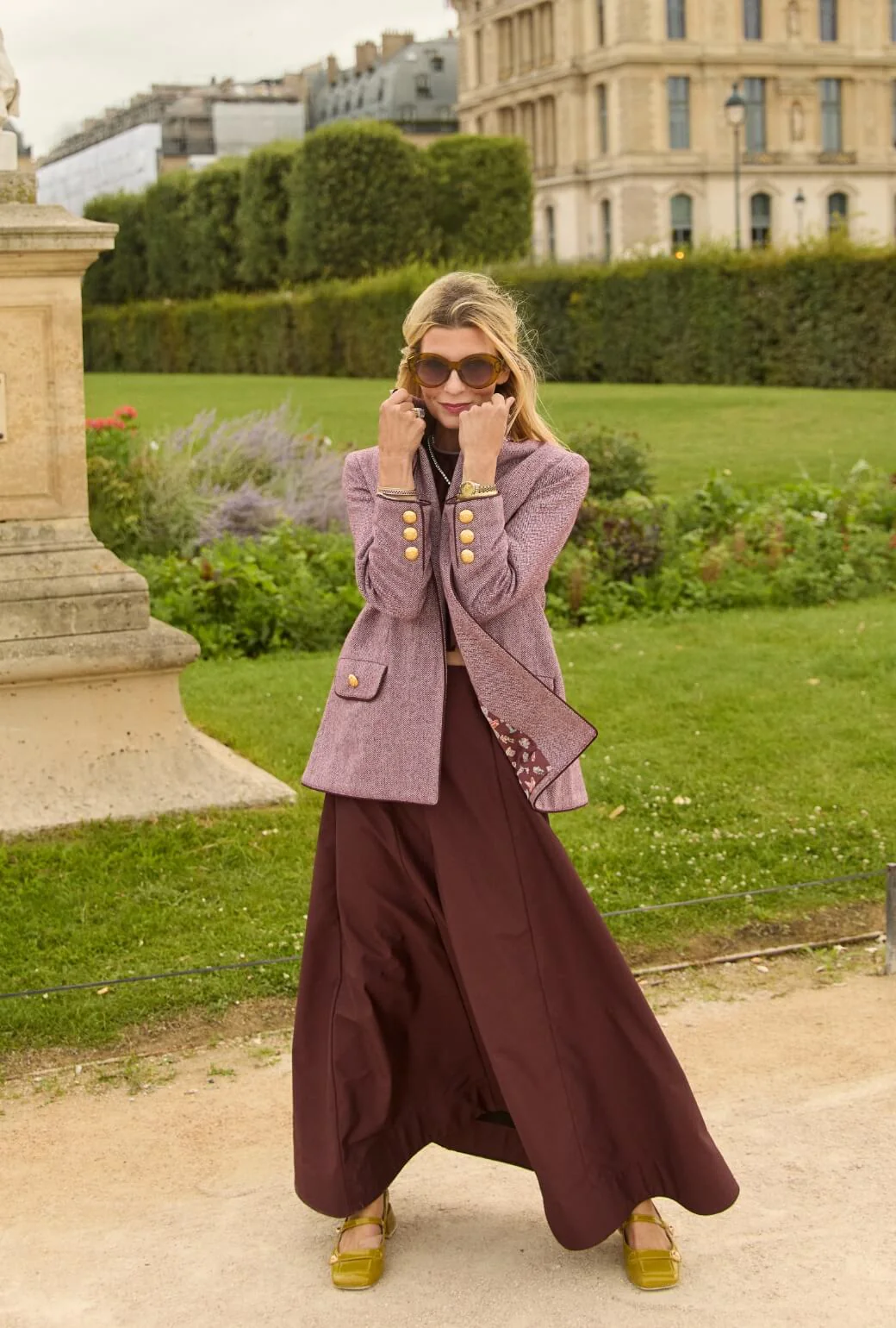 Boyfriend Blazer - Burgundy Herringbone - BURU