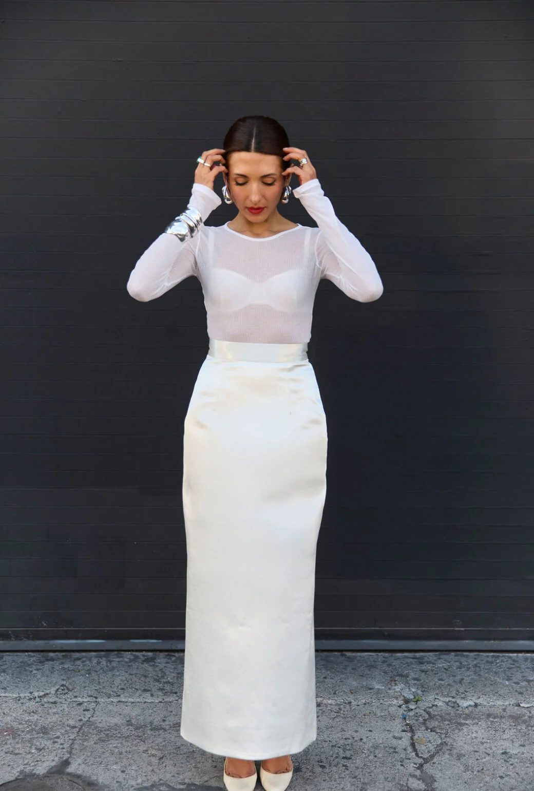 Buru x India The South Ken Skirt - Ivory - BURU