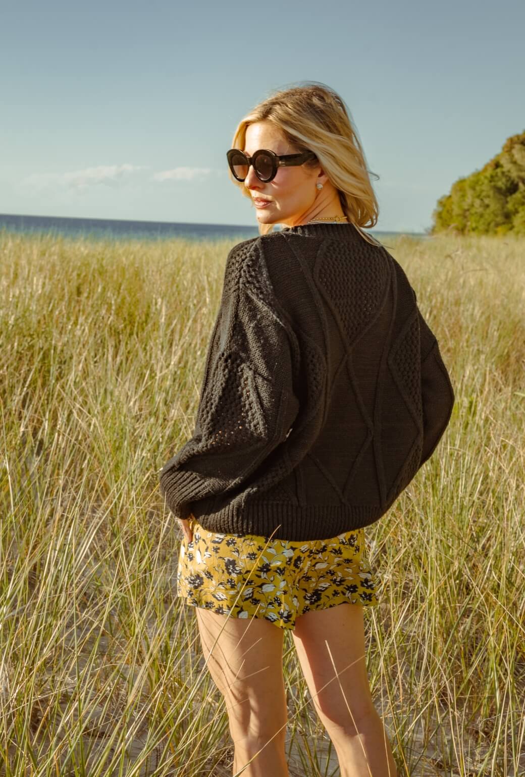 Everyday Shorts - Chartreuse Floral - BURU