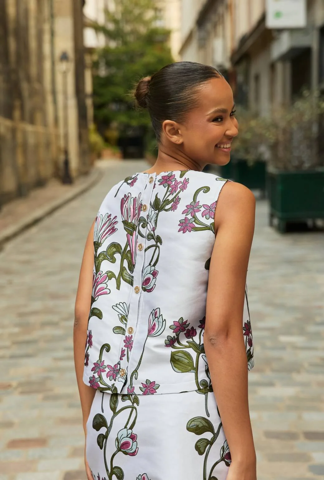 The Betsey Top - Pewter Vines - BURU