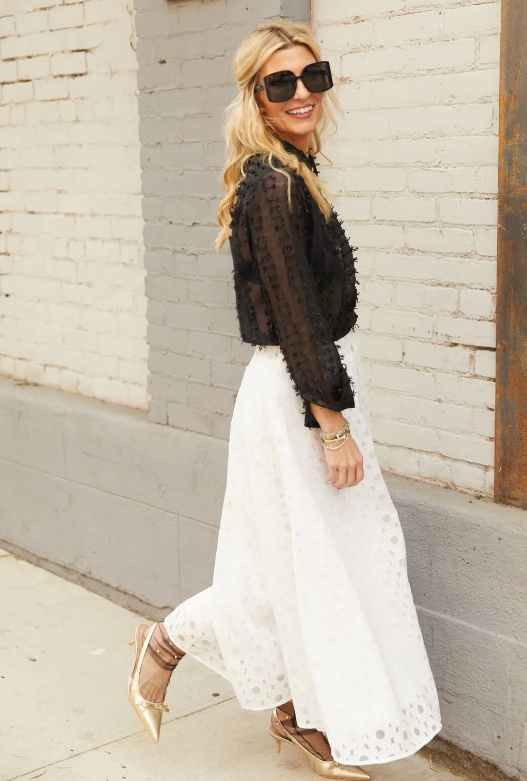 Mel Button Down Shirt - Noir Bows - BURU